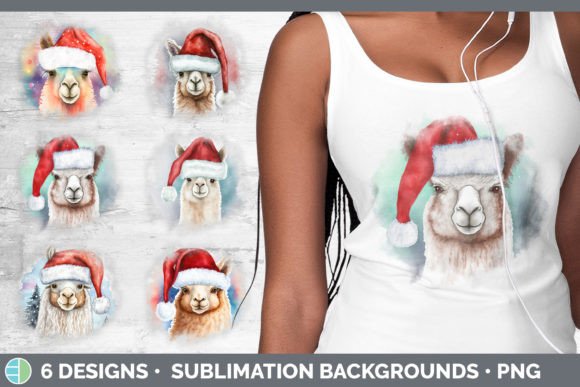 Christmas Alpaca Grunge Sub: Festive Illustrations