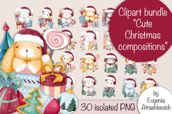 Christmas Compositions: Festive Illustrations for Crafts