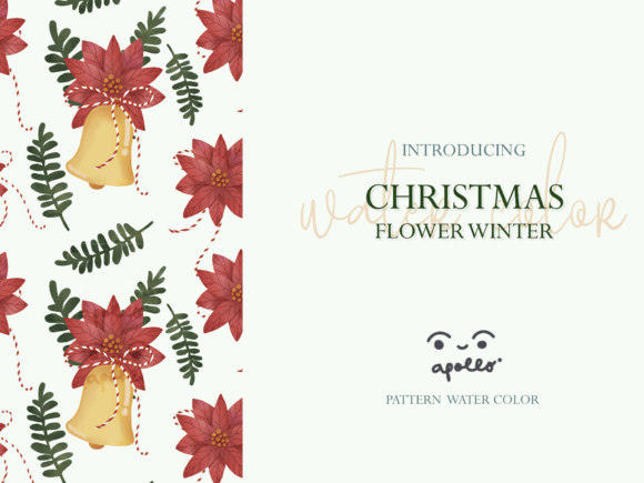 Christmas Flower Winter Pattern 02: Premium Illustrations