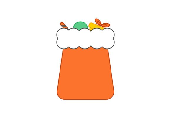 Christmas Gift Bag Art: Festive Illustrations for Design
