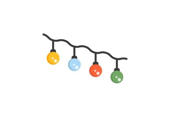 Christmas Loop Lights Artwork: Festive Illustrations