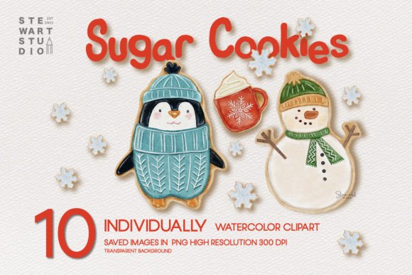 Christmas Sugar Cookies Watercolor Illustrations Review