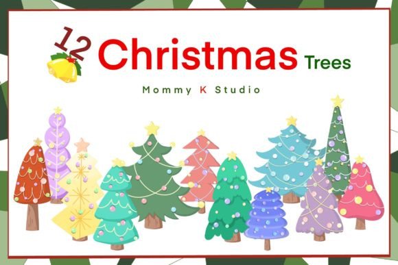 Christmas Tree Set3: Premium Illustrations for Holiday Branding