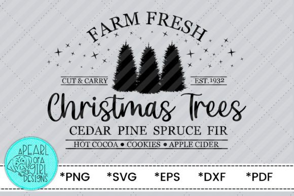 Farm Fresh Christmas Trees Sign SVG: Illustrations Review