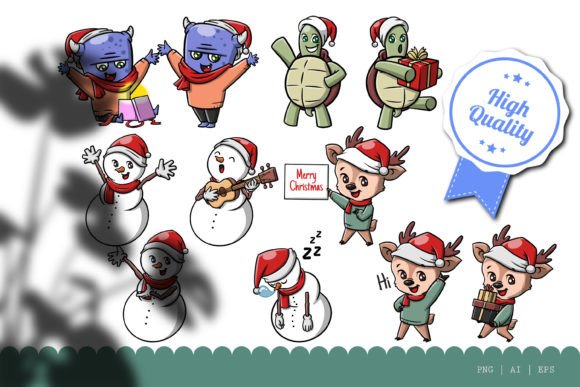 Review: 11 Cute Christmas Character Illustration for Holiday Embroidery