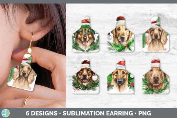 Review: Christmas Dog Cow Tag Earring Sublimat for Holiday Embroidery
