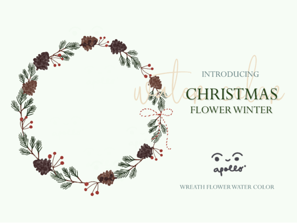 Review: Christmas Flower Winter Wreath 04 Illustrations