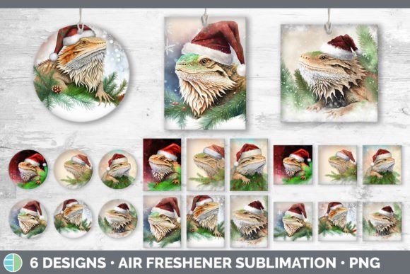 Santa Bearded Dragon: Festive Illustrations