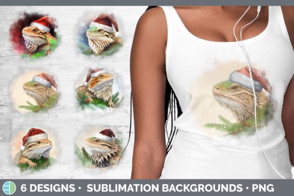 Santa Bearded Dragon: Festive Illustrations