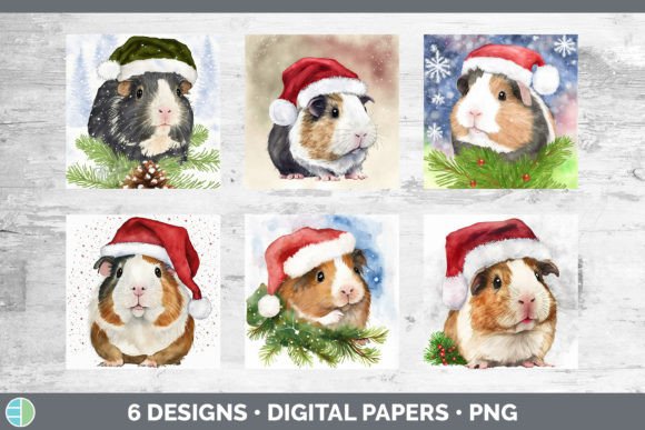 Santa Guinea Pig Christmas Backgrounds: A Designer's Review