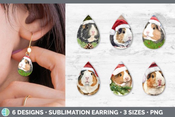 Santa Guinea Pig Christmas Teardrop Earr Review